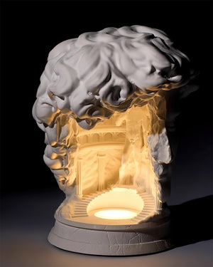 David Plaster Table Lamp