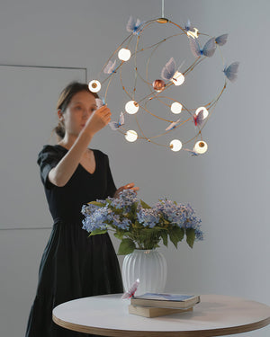 Flutter Orbit Butterfly Chandelier