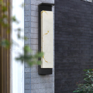 Delaney Alabaster Outdoor Wall Light