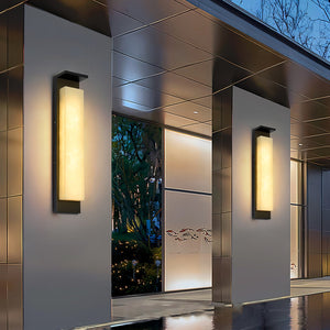 Delaney Alabaster Outdoor Wall Light