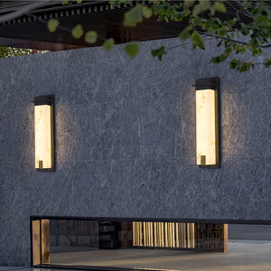 Delaney Alabaster Outdoor Wall Light