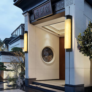 Delaney Alabaster Outdoor Wall Light
