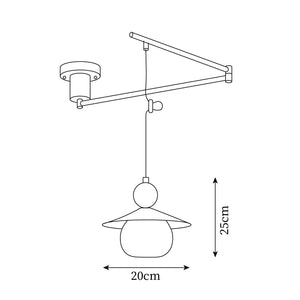 Diabolo Pendant Lamp 7.8″- 9.8″