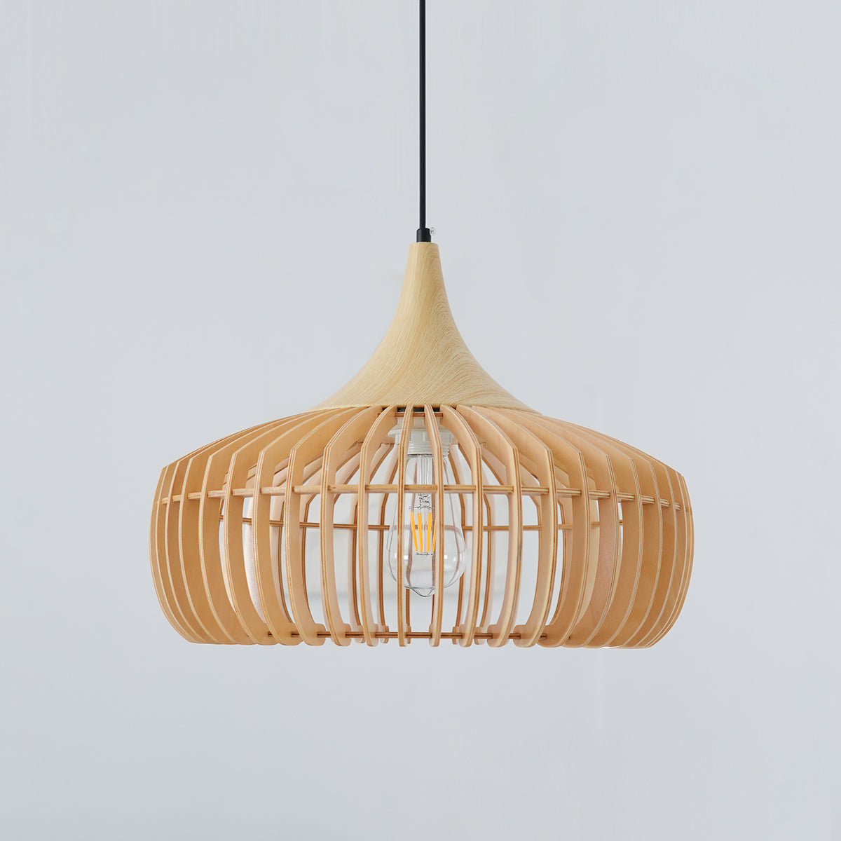 Din Wood Pendant Lamp 16.9″