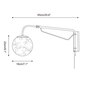 Dione Plug In Alabaster Wall Sconce