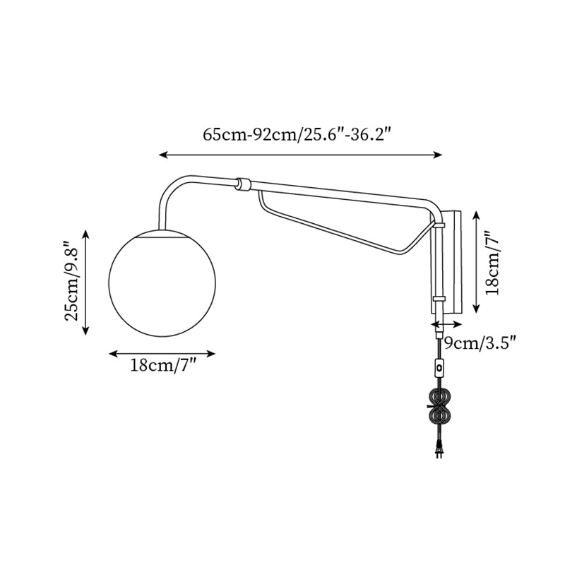 Dione Plug In Wall Lamp