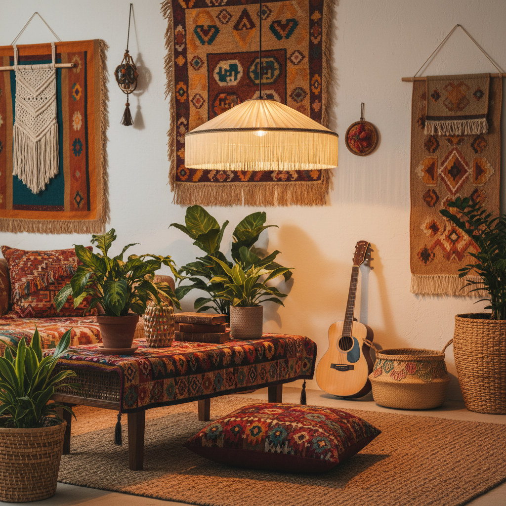 Diosa Fabric Plug In Pendant Lamp