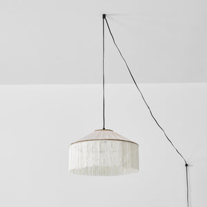 Diosa Stoff-Pendelleuchte mit Stecker