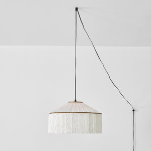 Diosa Stoff-Pendelleuchte mit Stecker