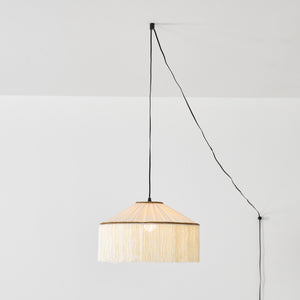 Diosa Stoff-Pendelleuchte mit Stecker