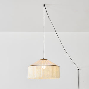 Diosa Stoff-Pendelleuchte mit Stecker