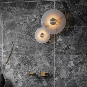 Disc Shaped Alabaster Wall Light
