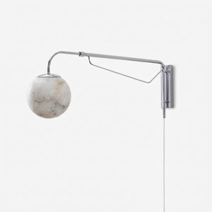 Dione Plug In Alabaster Wall Sconce
