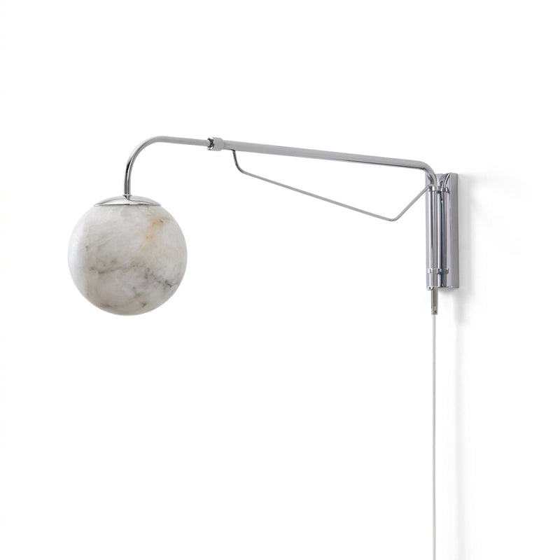 Dione Plug In Alabaster Wall Sconce – detail 16