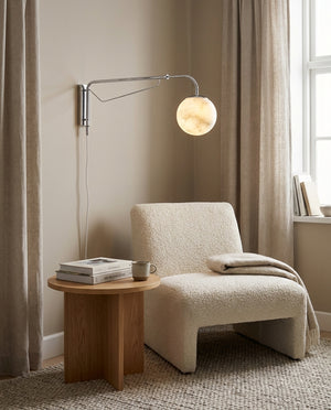 Dione Plug In Alabaster Wall Sconce