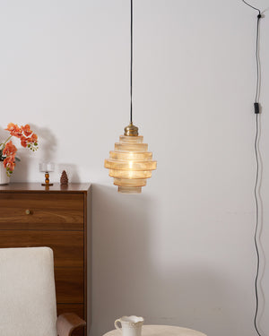 Luella Glass Plug In Pendant Lamp