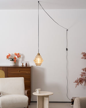 Luella Glass Plug In Pendant Lamp