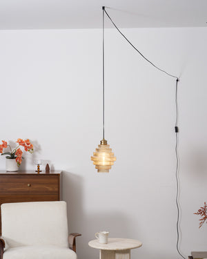 Luella Glass Plug In Pendant Lamp