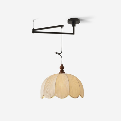 Ruffle Swing Arm Pendant Lamp