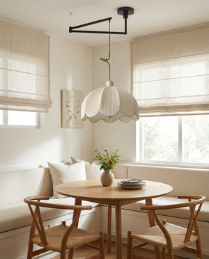 Ruffle Swing Arm Pendant Lamp