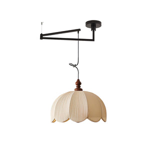 Ruffle Swing Arm Pendant Lamp