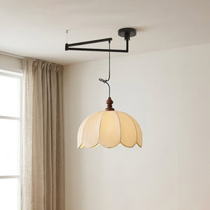 Ruffle Swing Arm Pendant Lamp