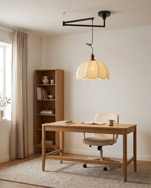 Ruffle Swing Arm Pendant Lamp