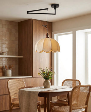Ruffle Swing Arm Pendant Lamp