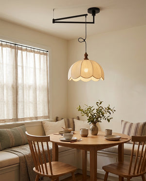 Ruffle Swing Arm Pendant Lamp