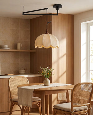 Ruffle Swing Arm Pendant Lamp