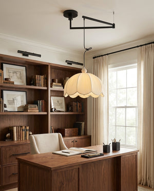 Ruffle Swing Arm Pendant Lamp