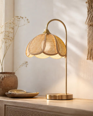 Rvelora Rattan Table Light