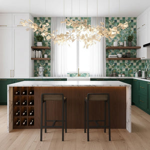 Double Layer Combination Gingko Chandelier