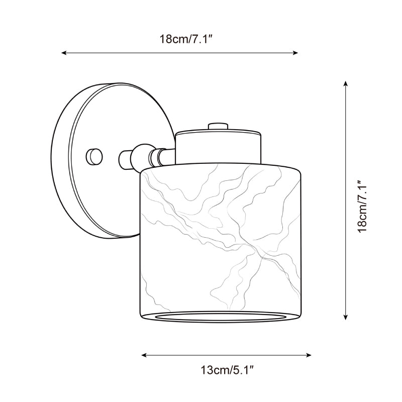 Aplique de Pared Driftstone de Alabastro — Planos de dimensiones 1