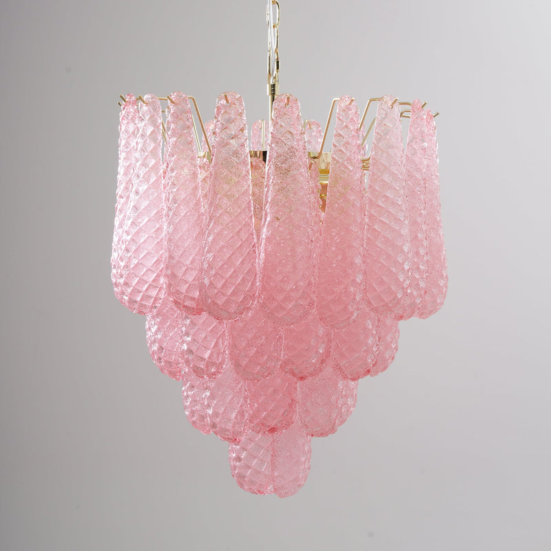 Pink Glass Droplet Chandelier – detail 32