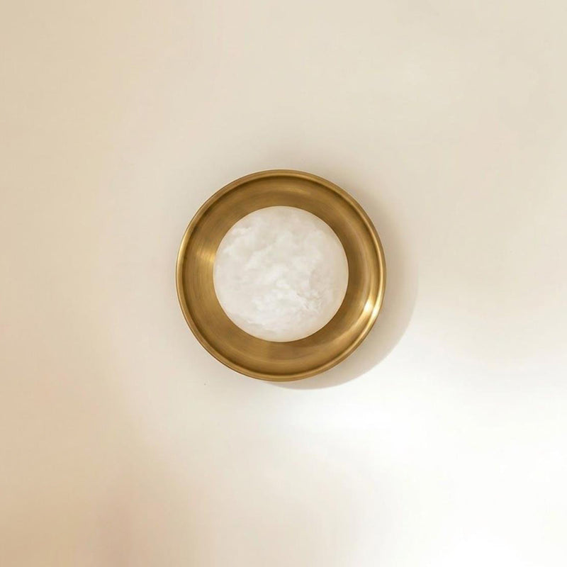 Dura Round Alabaster Wall Sconce – detail 11