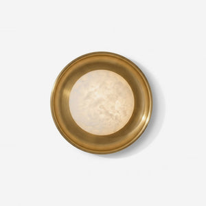 Dura Round Alabaster Wall Sconce