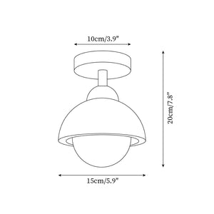 Eala Travertine Ceiling Lamp