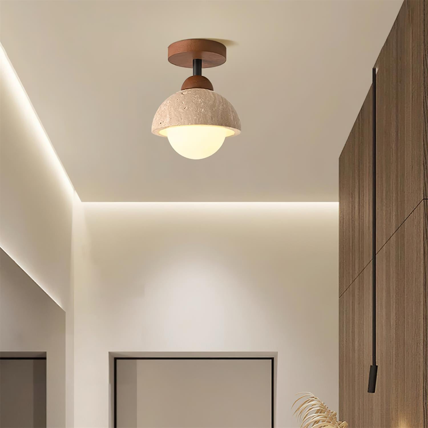 Eala Travertine Ceiling Lamp