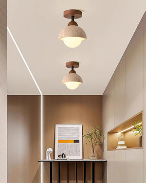 Eala Travertine Ceiling Lamp