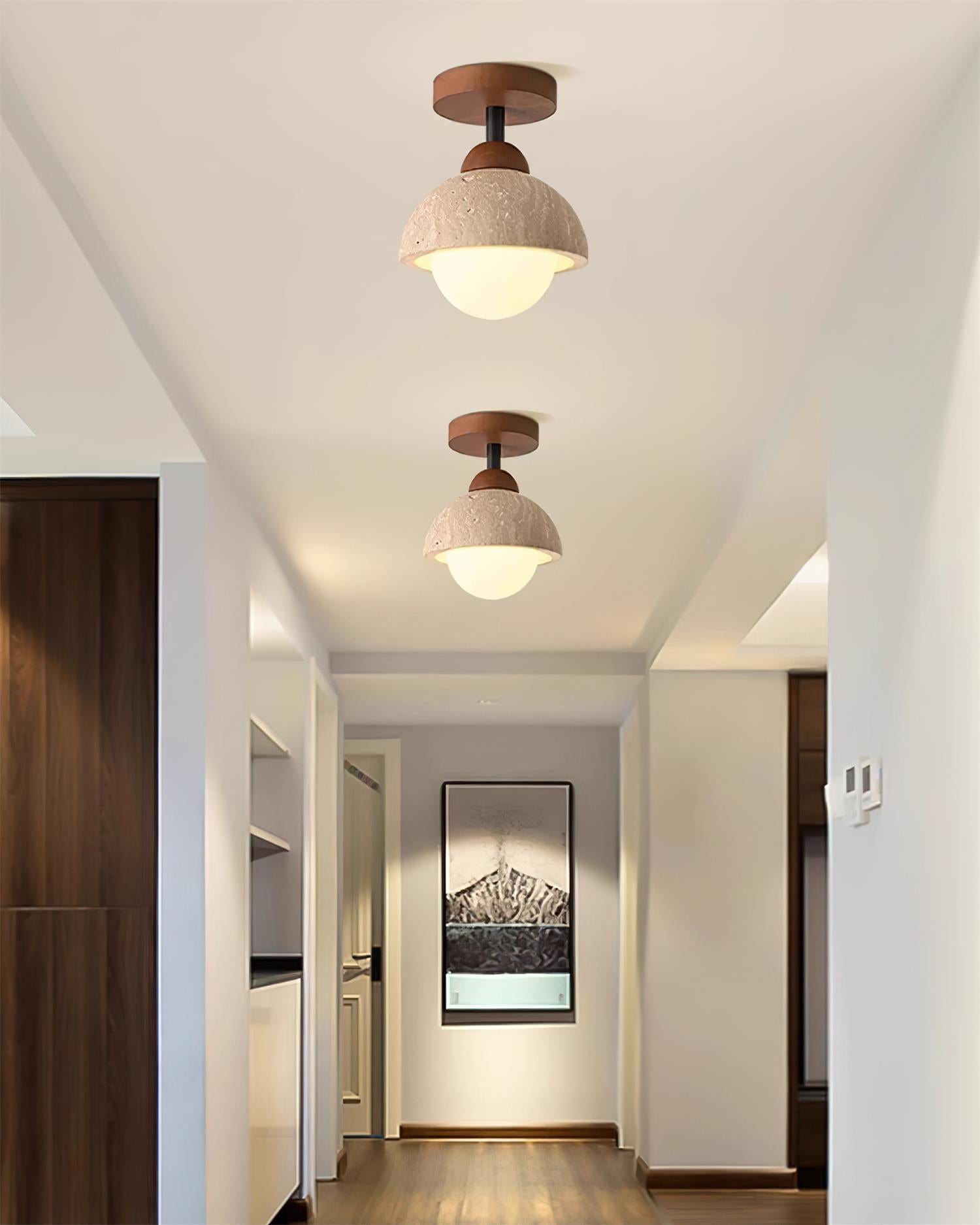 Eala Travertine Ceiling Lamp