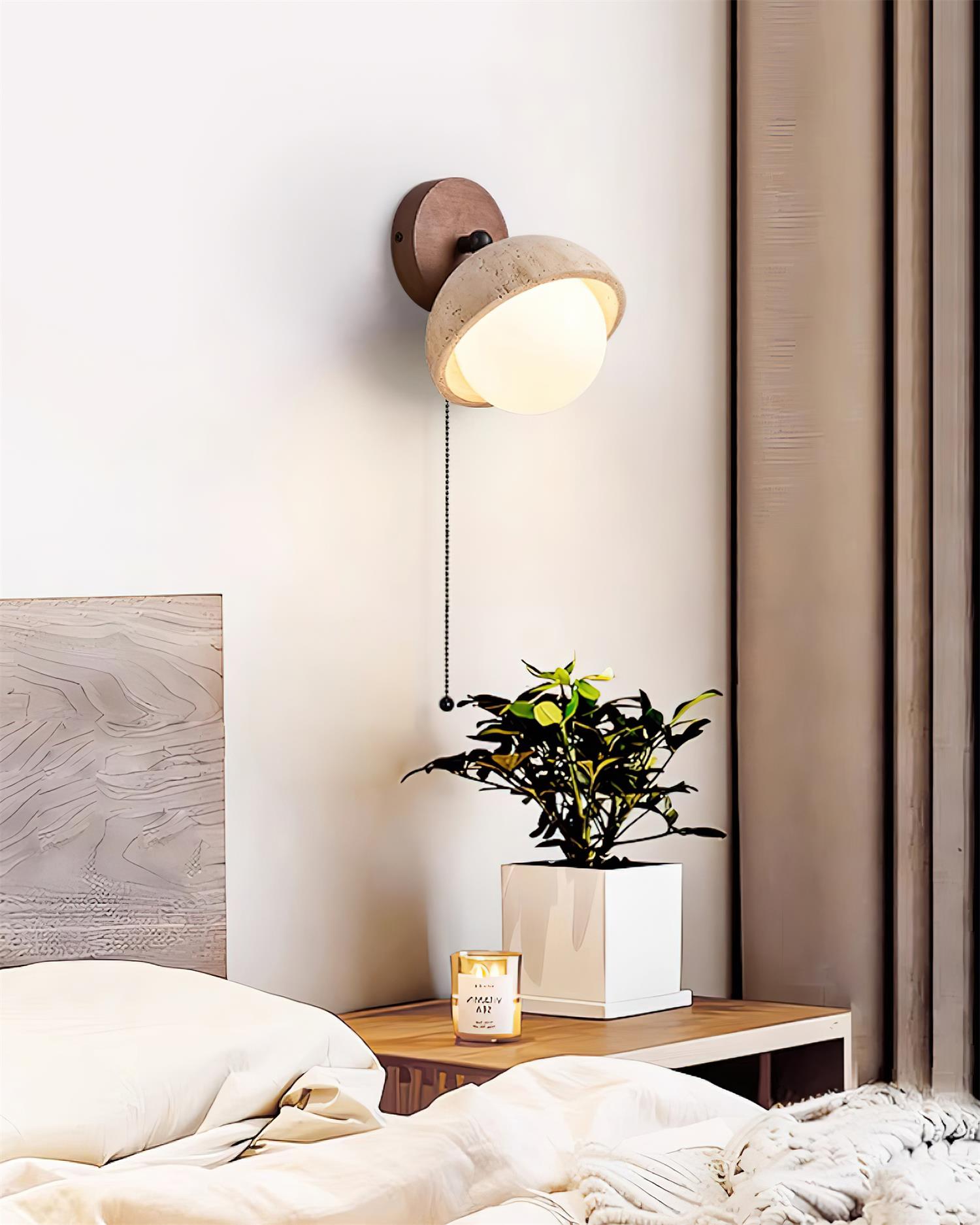 Eala Travertine Wall Lamp