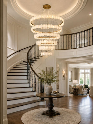 Ecliptica Spiral Alabaster Chandelier