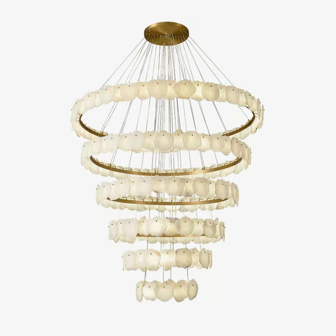 Ecliptica Spiral Alabaster-Kronleuchter
