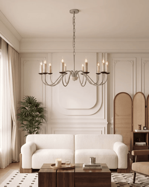 Edris Travertine Candle Chandelier