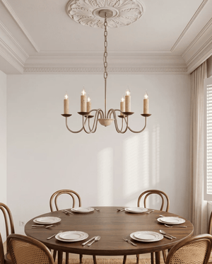 Edris Travertine Candle Chandelier