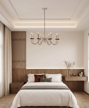 Edris Travertine Candle Chandelier