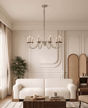 Edris Travertine Candle Chandelier