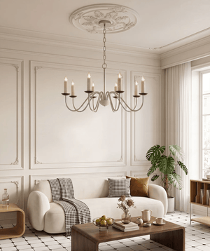 Edris Travertine Candle Chandelier
