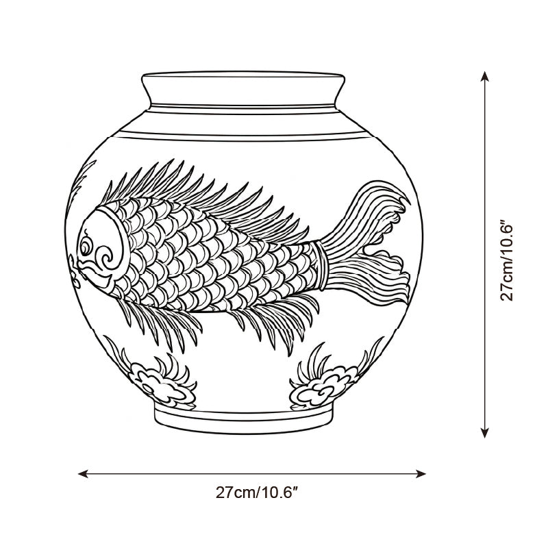 Elarion Keramik-Vase — Maßzeichnungen 1